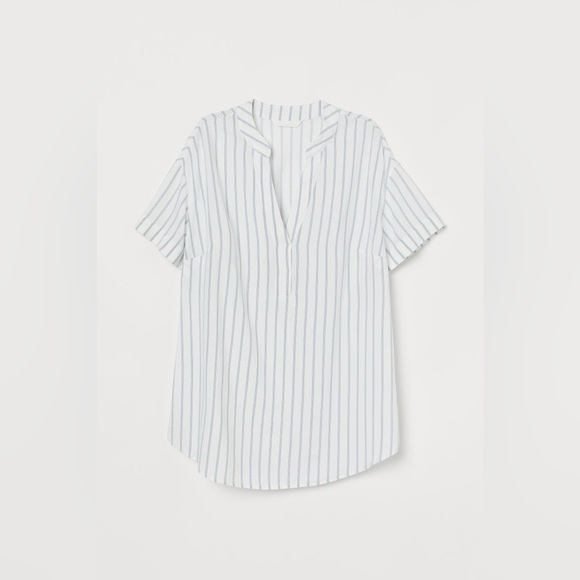 💙H&M Maternity Surplice-Neck Tunic Top 🩵🤍💙 - Picture 9 of 9